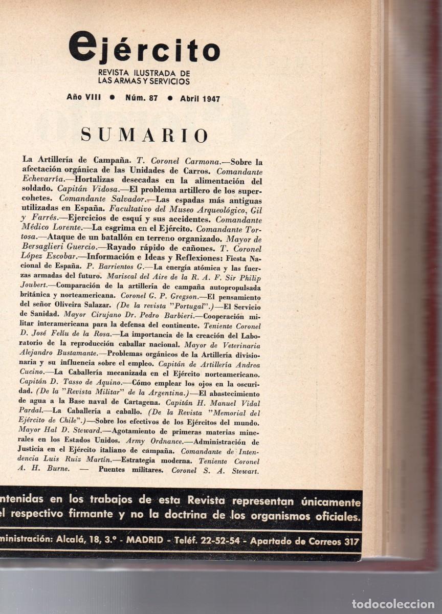 Libros: Ejercito: revista ilustrada de las artes y servicios - Foto 10