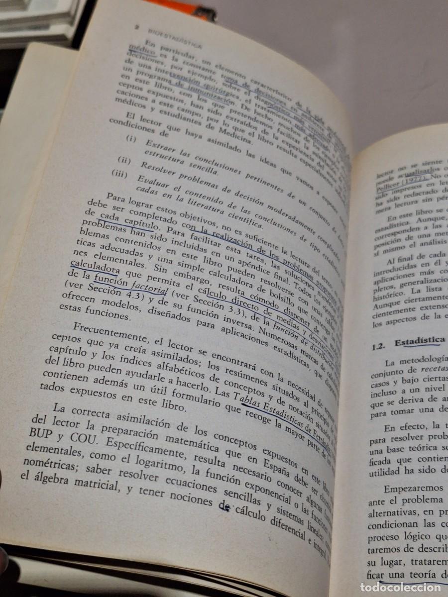 Libros: LIBRO BIOESTAD&Iacute;STICA. J.M. BERNARDO. EDITORIAL VICENS VIVES. A&Ntilde;O 1981. - Foto 18
