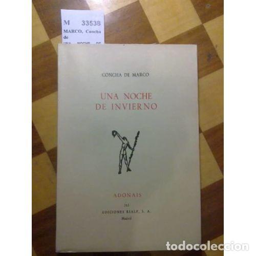 Libros: UNA NOCHE DE INVIERNO - Concha de Marco - Foto 1