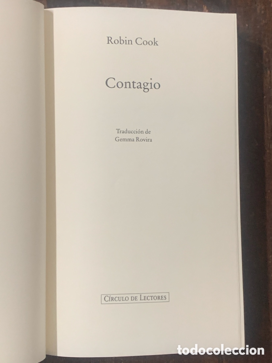 Libros: Contagio, Robin Cook - PLAZA & JANES 1996 - Foto 2