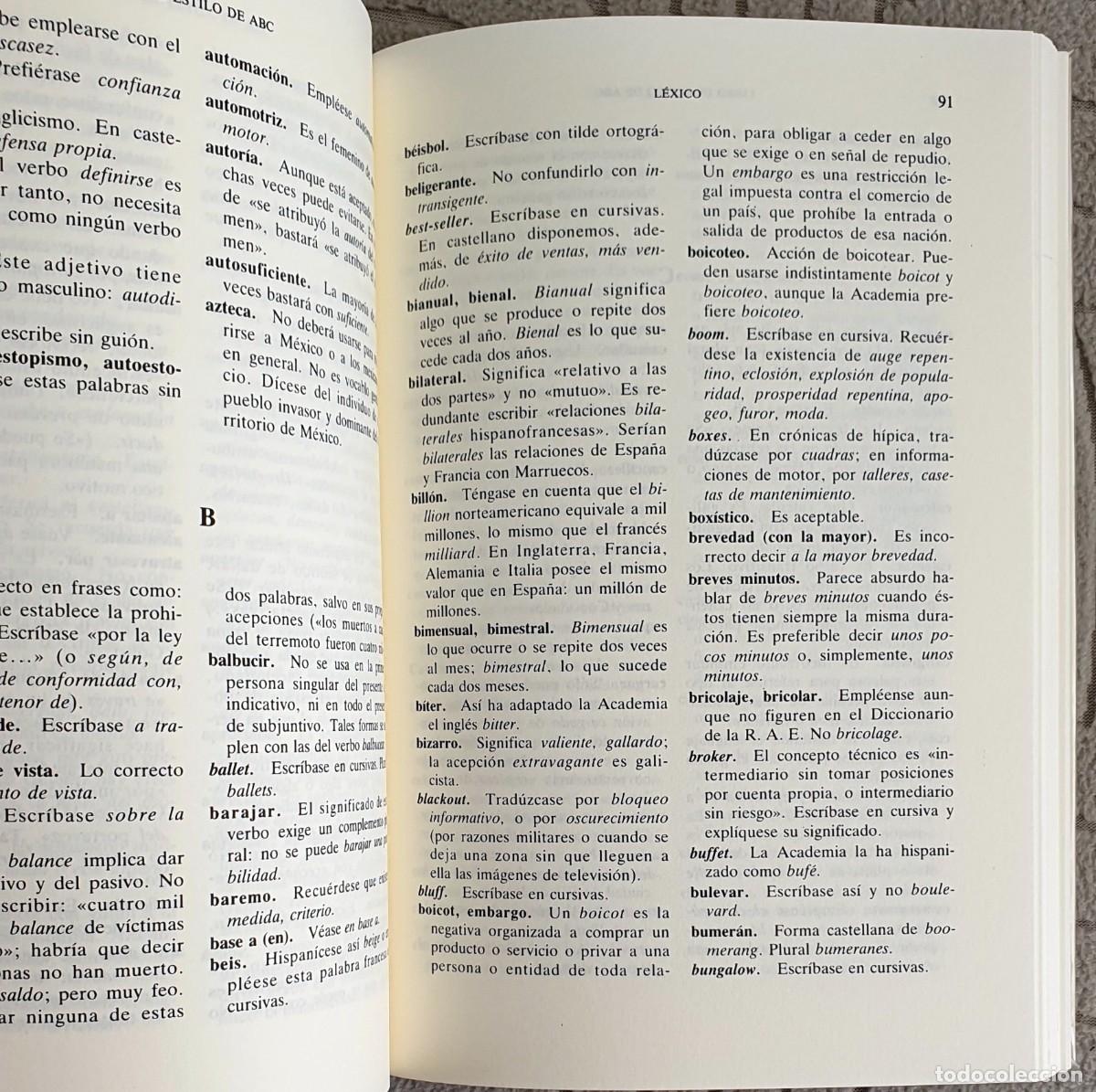 Libros: EL LIBRO DE ESTILOS DE ABC. ARIEL 1993. - Foto 4