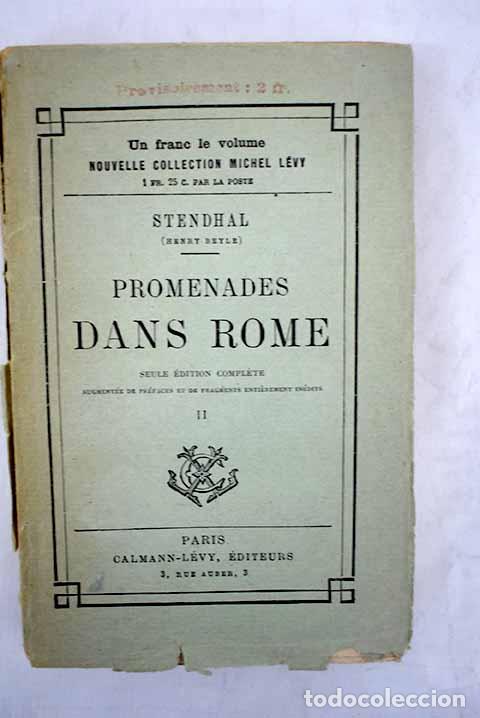 Libros: Promenades dans Rome.- Stendhal - Foto 1