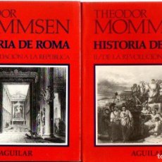 Libros: HISTORIA DE ROMA I Y II - MOMMSEN, THEODOR