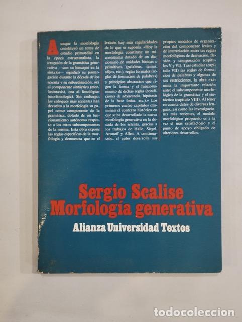 Libri di seconda mano: Sergio Scalise - Morfolog&iacute;a generativa