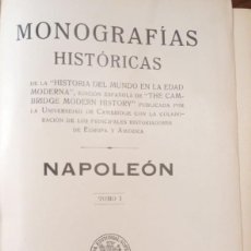 Libros: MONOGRAFÍAS HISTÓRICAS NAPOLEON . TOMO I Y II - VVAA