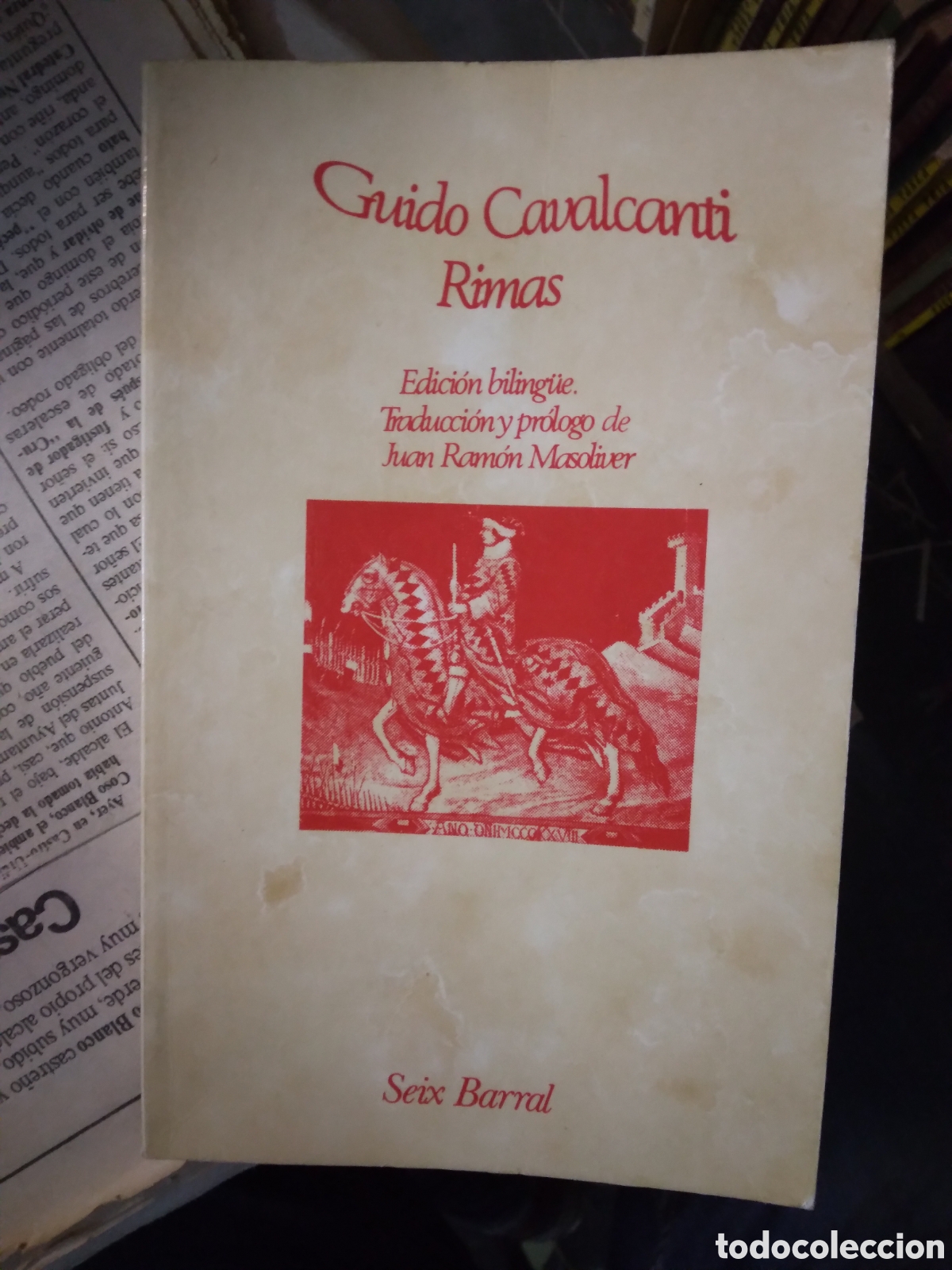 Libros: Guido Cavalcanti, Rimas,.Seix Barral - Foto 1