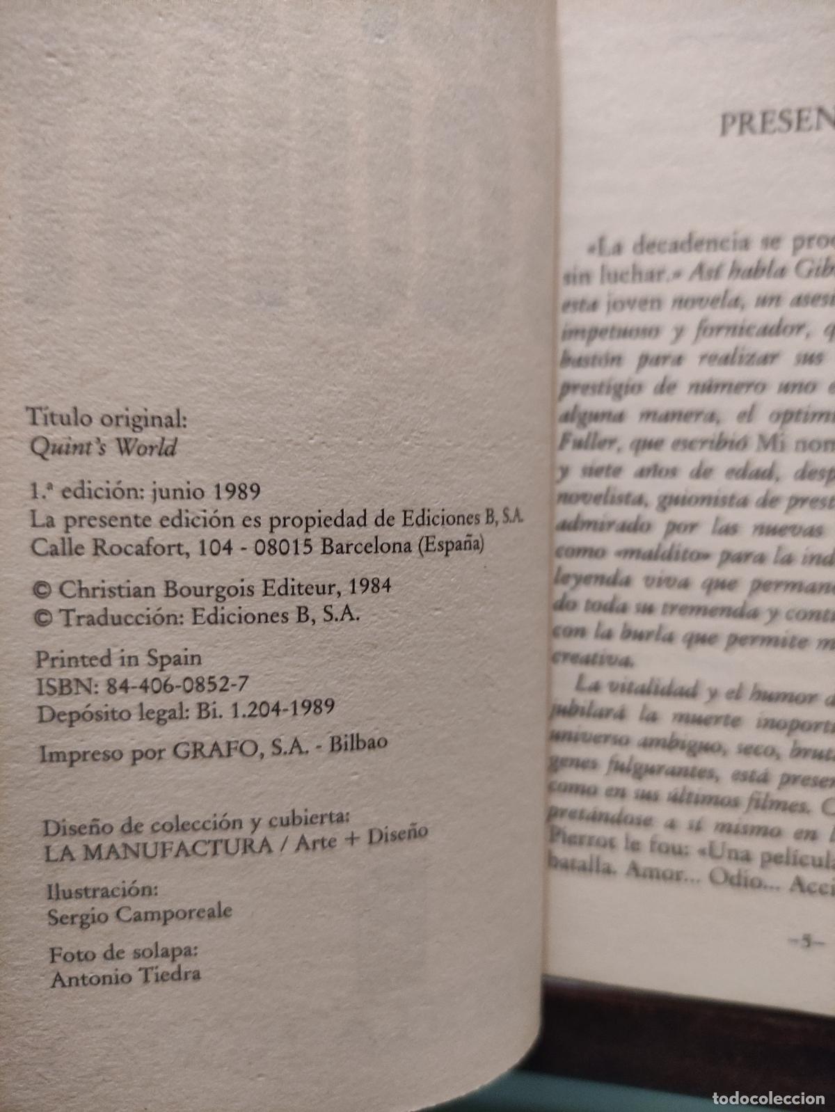 Libros: MI NOMBRE ES QUINT - SAMUEL FULLER - Foto 2