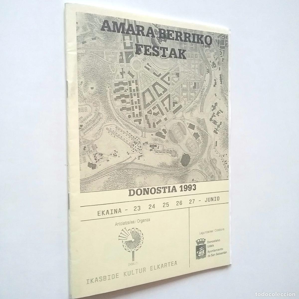 Libros: Amara Berriko Festak. Donostia 1993. Programa - Foto 1