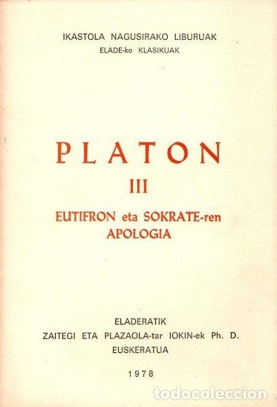 Libros: Eutifron eta Sokrateren apologia - Platon - Foto 1