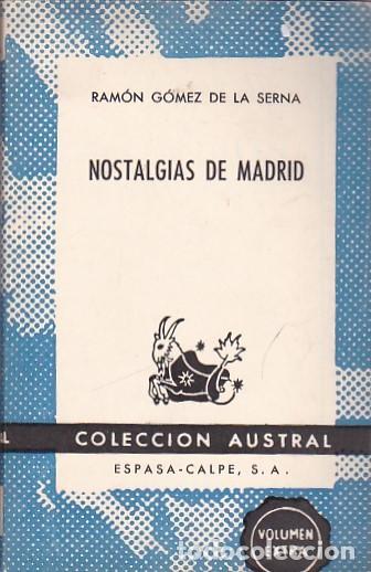 Libros: Nostalgias de Madrid N&ordm; 1380 - GOMEZ DE LA SERNA, Ram&oacute;n - Foto 1