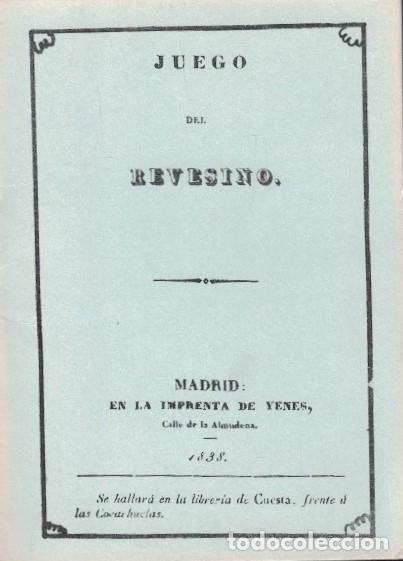 Libros: JUEGO DEL REVESINO. - AA.VV. - Foto 1