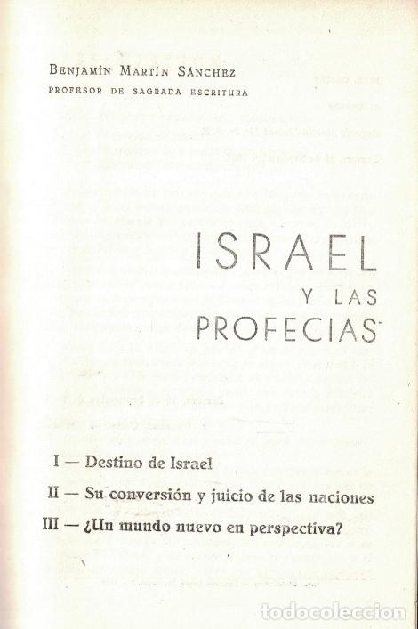 Libros: ISRAEL Y LAS PROFECIAS. - Mart&iacute;n S&aacute;nchez. Benjam&iacute;n, - Foto 1
