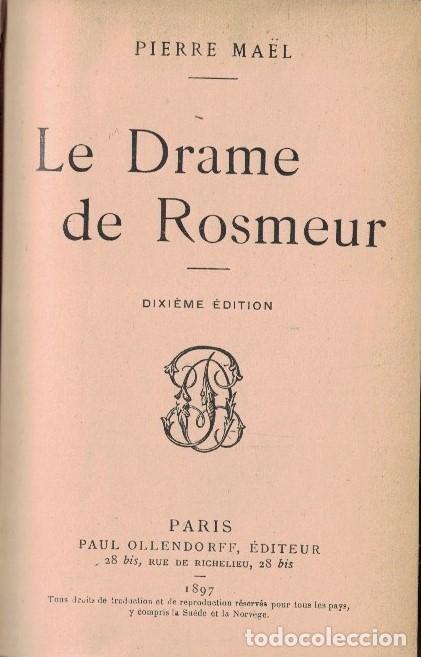 Libros: LE DRAME DE ROSMEUR. - Ma&euml;l. Pierre, - Foto 1