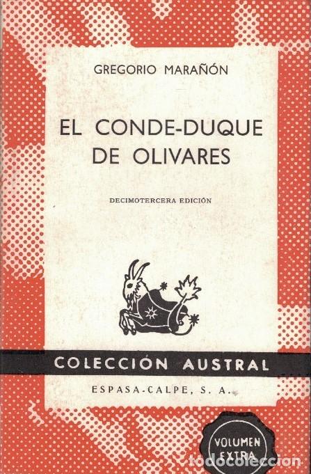 Libros: EL CONDE-DUQUE DE OLIVARES. - Mara&ntilde;&oacute;n. Gregorio, - Foto 1