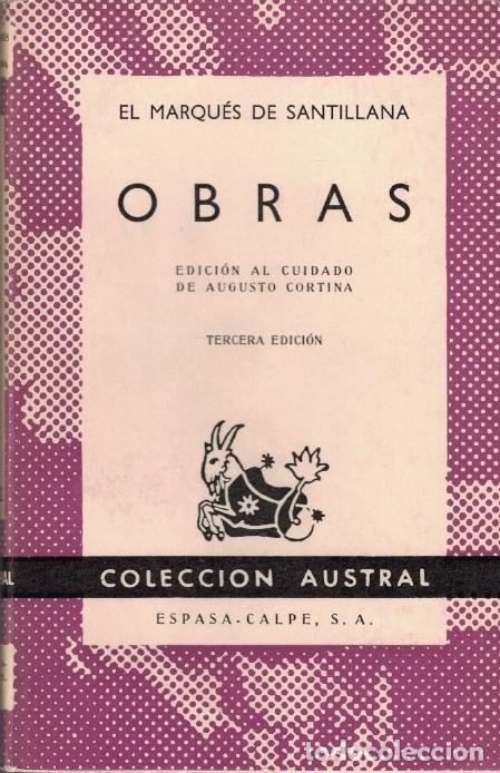 Libros: OBRAS. - Santillana. El Marqu&eacute;s de, - Foto 1