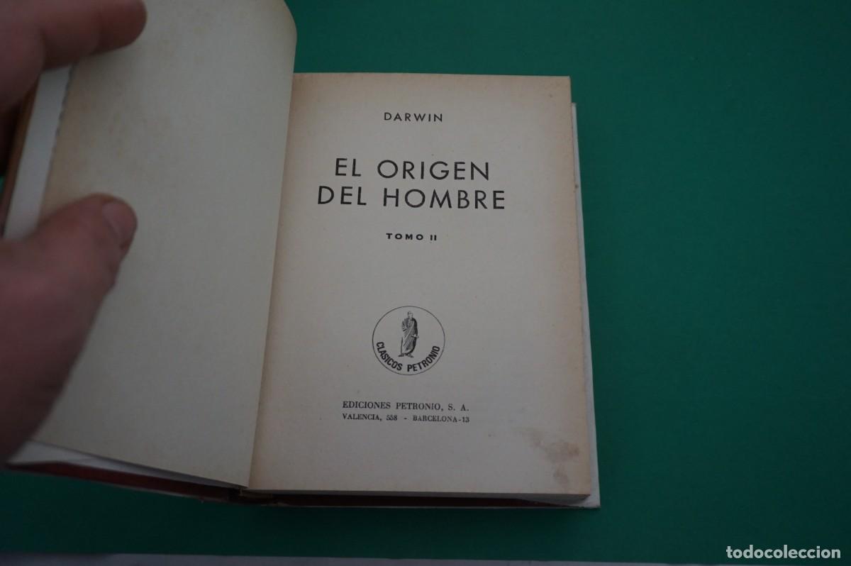 Libros: AR6DE/ EL ORIGEN DEL HOMBRE TOMO II - DARWIN / EDICIONES PETRONIO - Foto 2