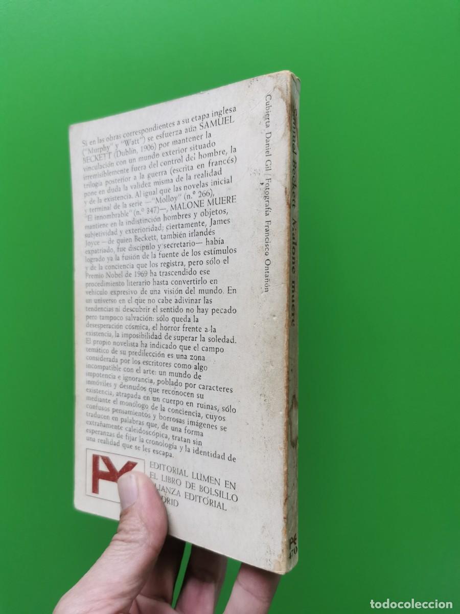 Libros: MALONE MUERE. SAMUEL BECKETT. ALIANZA EDITORIAL 470, 1973. - Foto 2
