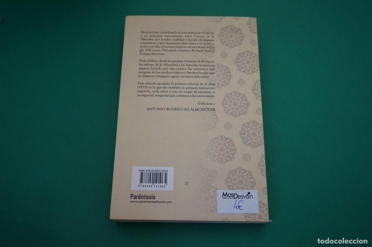 Libros: AR6DE/ CUENTOS DE LA ALHAMBRA - WASHINGTON IRVING / PARENTESIS EDITORIAL - Foto 5