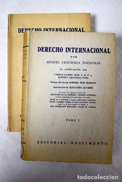 Libros: Derecho Internacional.- Cruchaga Tocornal, Miguel - Foto 1