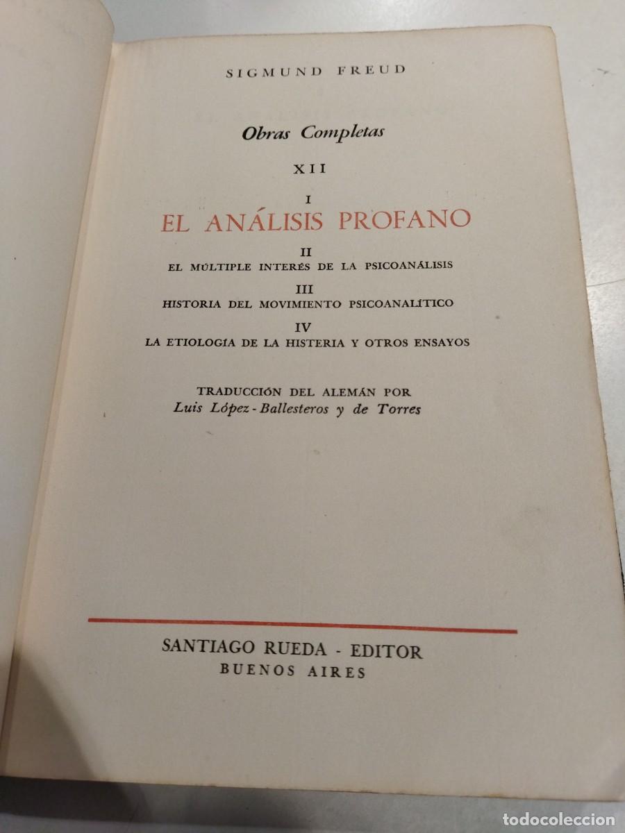 Libros: EL ANALISIS PROFANO - FREUD, SIGMUND - Foto 3