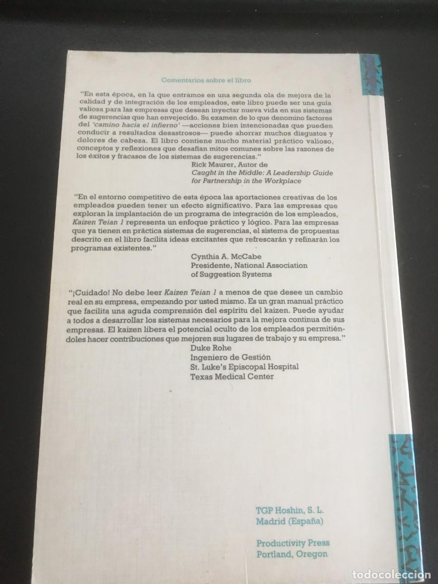 Libros: Kaizen Teian I (espa&ntilde;ol) - Foto 2