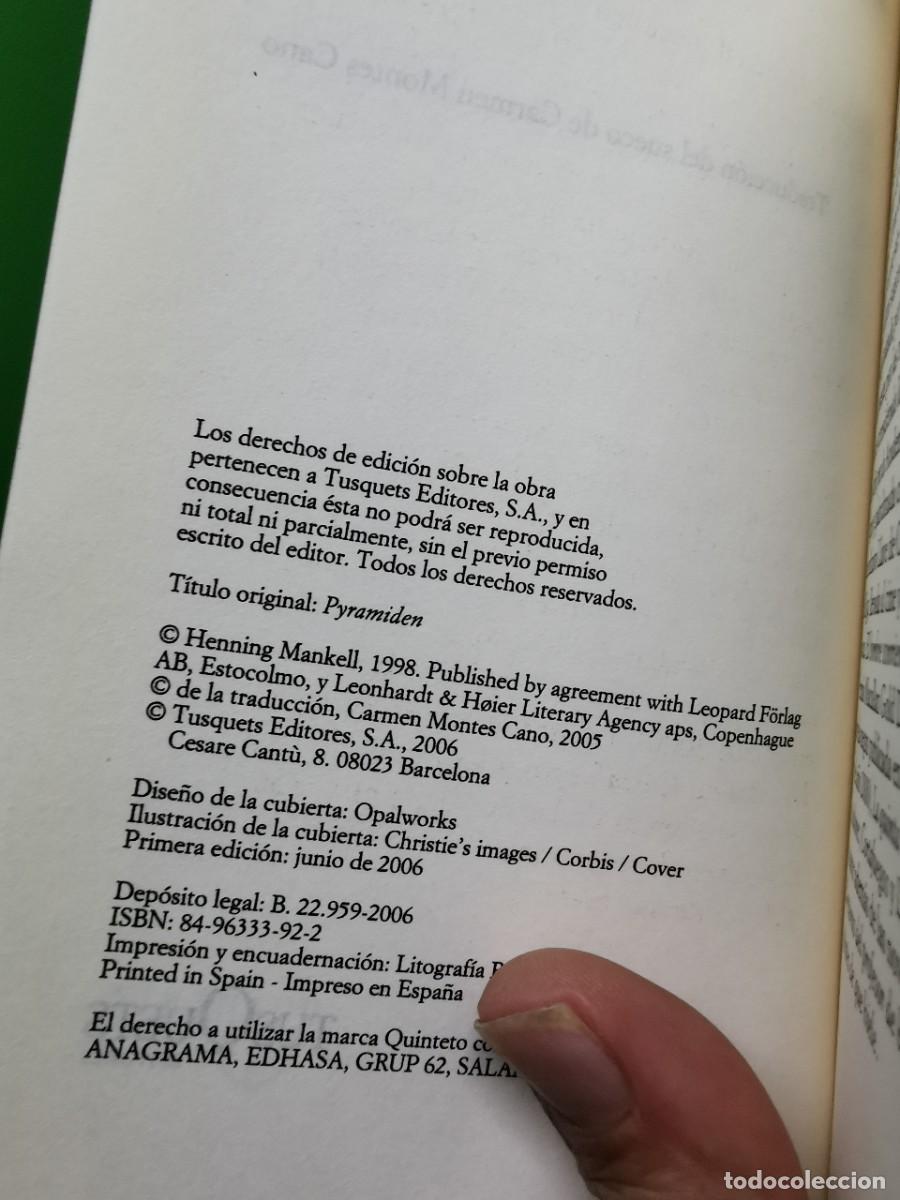 Libros: LA PIRAMIDE - HENNING MANKELL - Foto 3