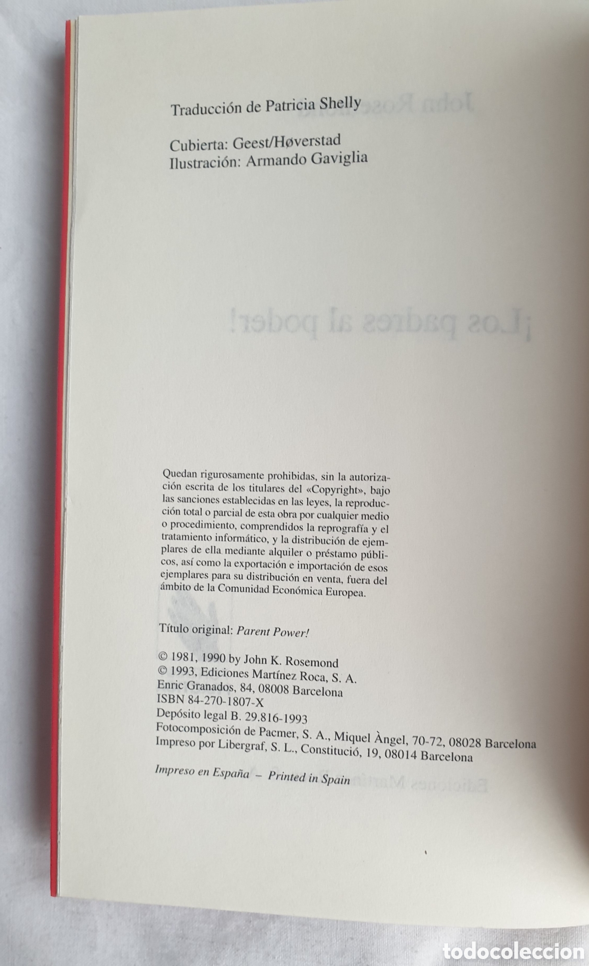 Libros: LOS PADRES AL PODER. JHON ROSEMOND. - Foto 3