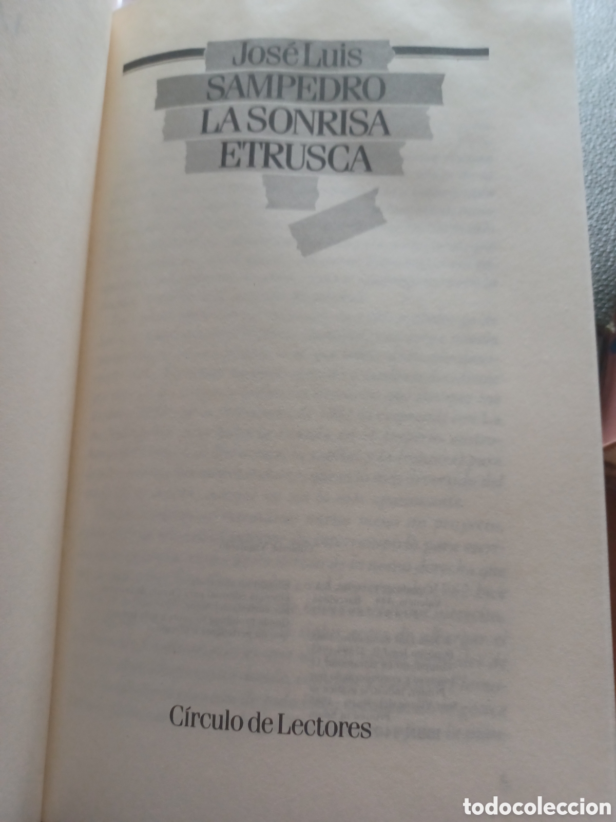 Libros: Barybook C5. La sonrisa etrusca Jos&eacute; Luis Sampedro C&iacute;rculo de Lectores - Foto 1