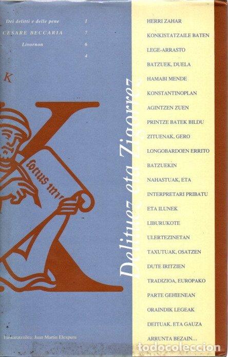 Libros: Delituez eta zigorrez - Beccaria, Cesare - Foto 1