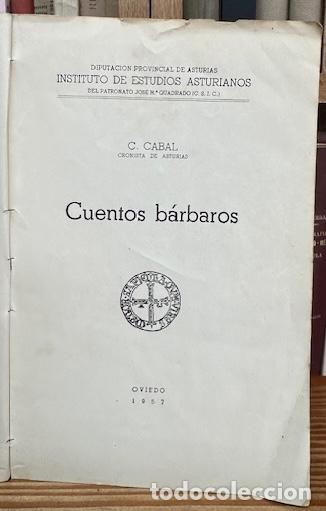 Libros: CUENTOS BARBAROS - CABAL, C. - Foto 1