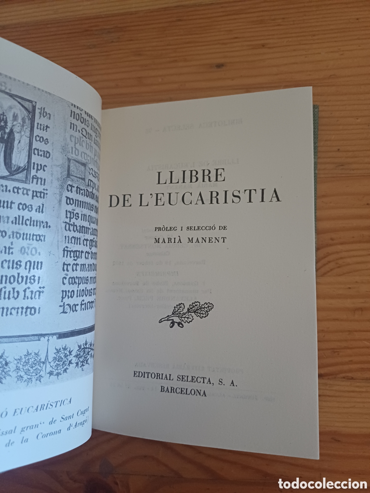Libros: Llibre de lEucaristia Mari&agrave; Manent Editorial Selecta - Foto 2