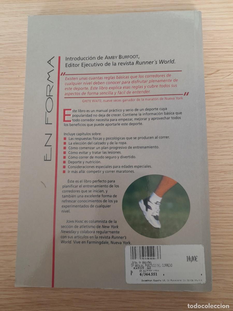 Libros: Manual pr&aacute;ctico del corredor - Del footing al marat&oacute;n - John Hanc - Foto 2
