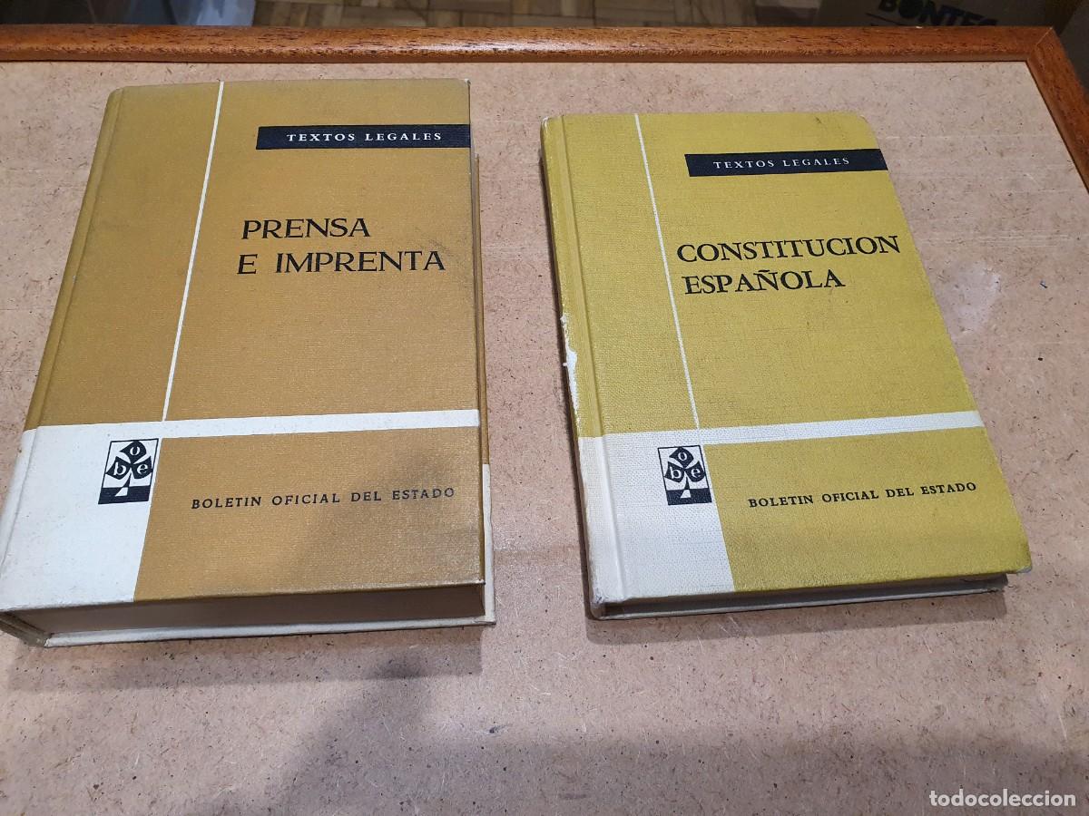 Libros: Lote 2194. Textos legales del BOE, Constituci&oacute;n espa&ntilde;ola y Ley de Prensa e Imprenta.