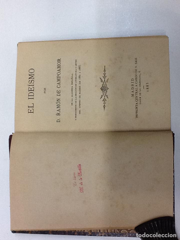 Libros: EL IDEISMO CAMPOAMOR RAMON DE 1883 - Foto 3
