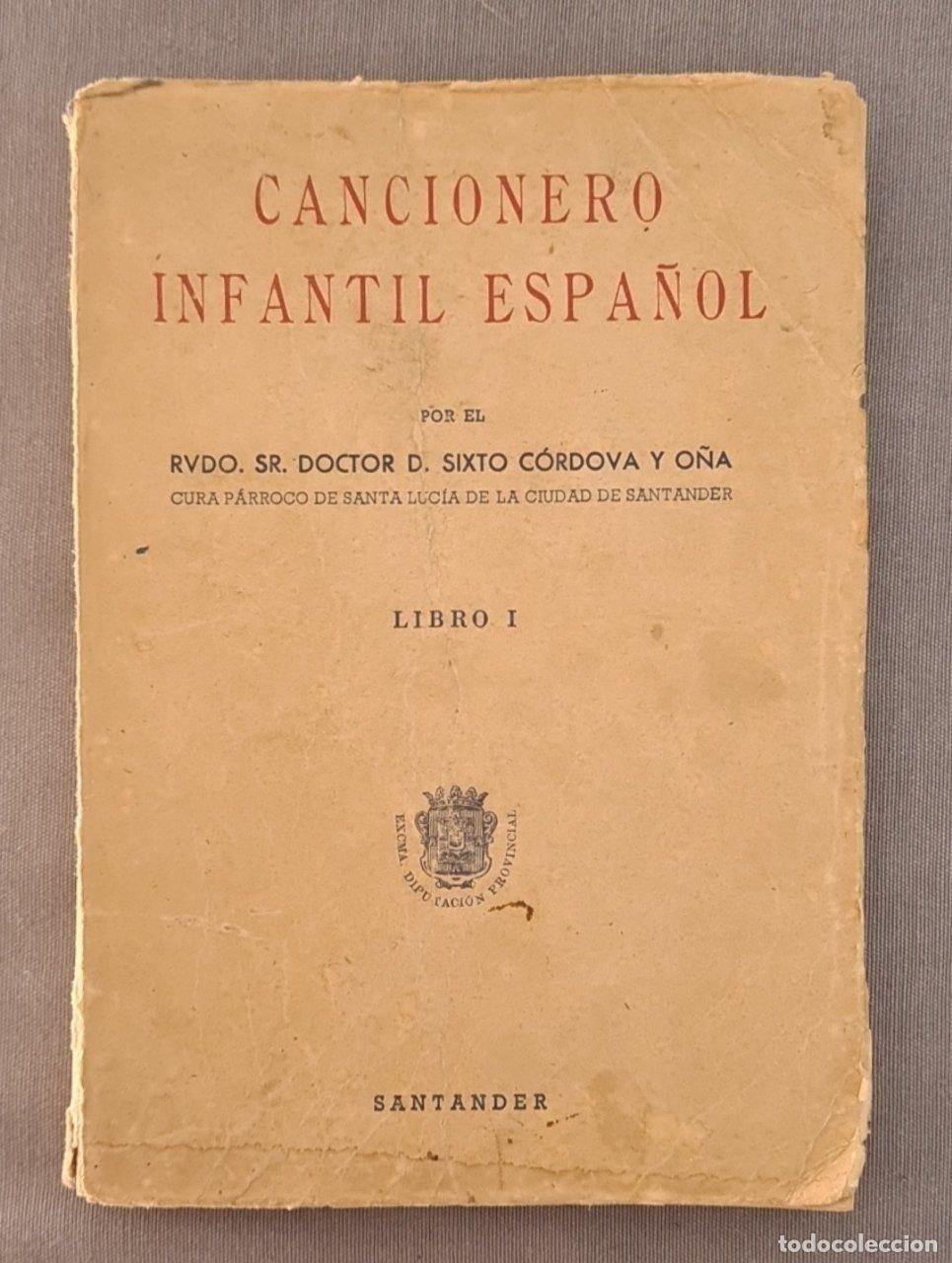 Libros: CANCIONERO POPULAR DE LA PROVINCIA DE SANTANDER. LIBRO 1. - Foto 1
