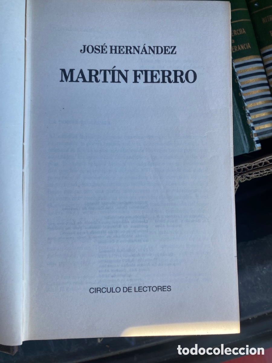 Libros: Martin Fierro Jos&eacute; Hern&aacute;ndez,. C&iacute;rculo de Lectores - Foto 5