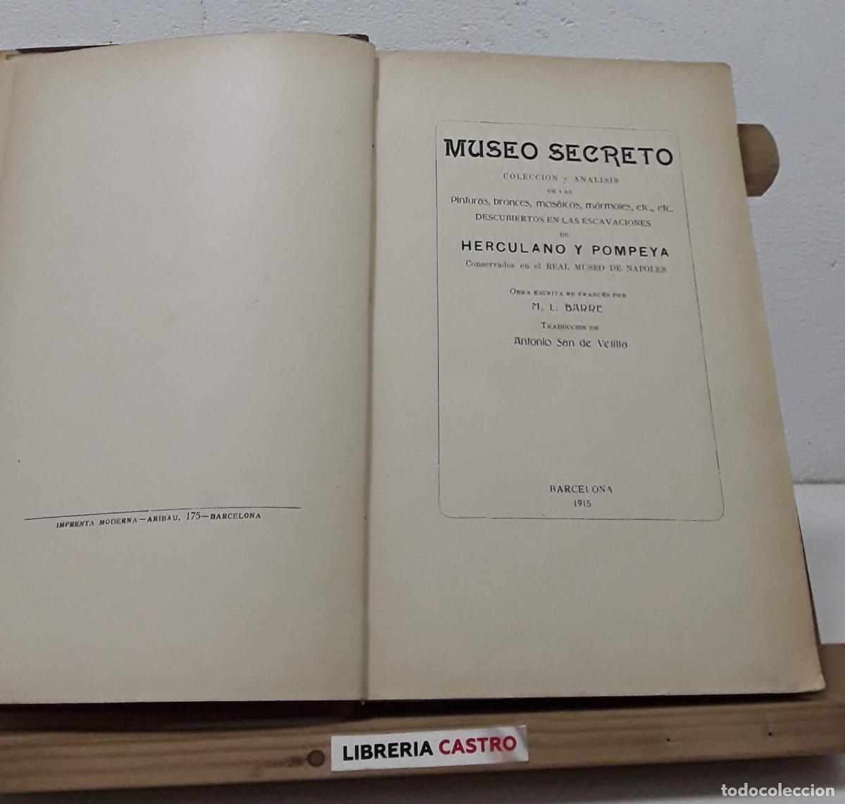 Libros: Museo Secreto - Herculano y Pompeya - Foto 1