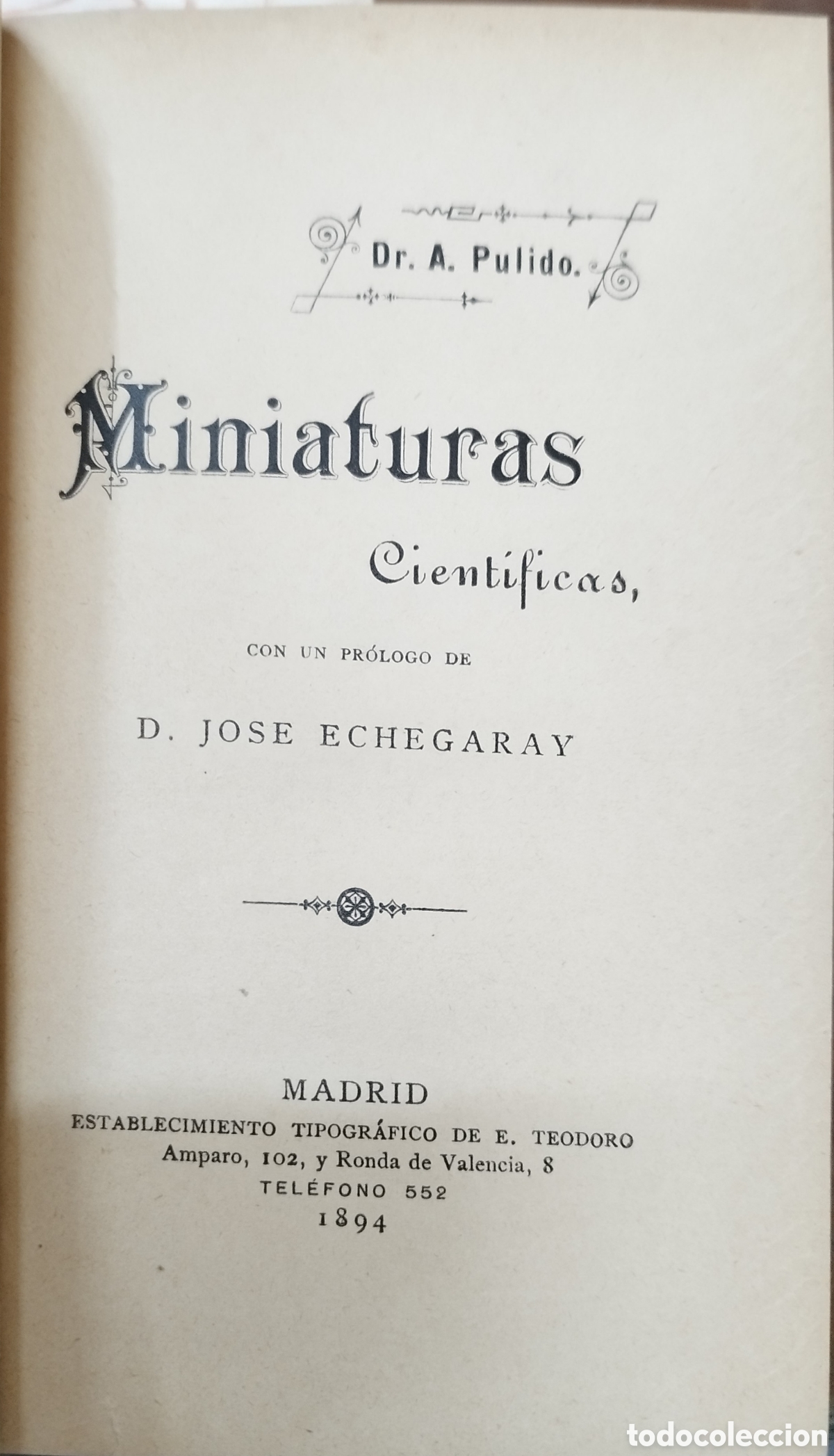 Libros: MINIATURAS CIENTIFICAS - PULIDO, Dr. A. - Foto 3