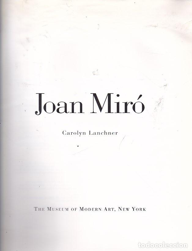 Libros: Joan Mir&oacute; - LANCHNER, Carolyn - Foto 2