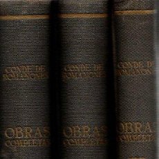 Libros: OBRAS COMPLETAS DEL CONDE DE ROMANONES. TOMOS I, II Y III - CONDE DE ROMANONES