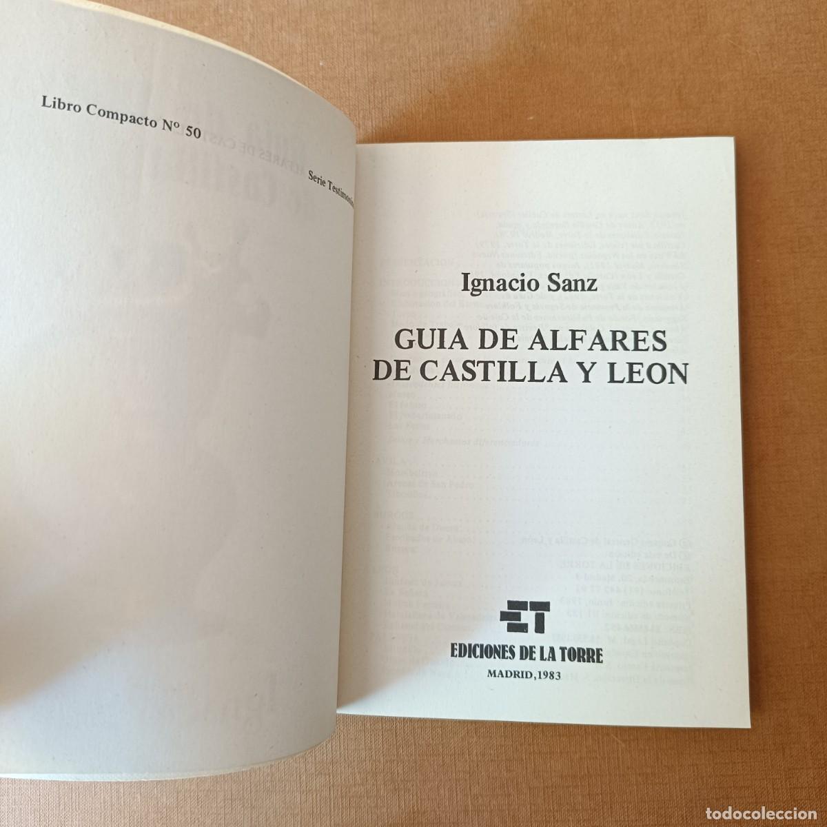 Libros: SANZ, Ignacio: - Gu&iacute;a de Alfares de Castilla y Le&oacute;n. - Foto 2