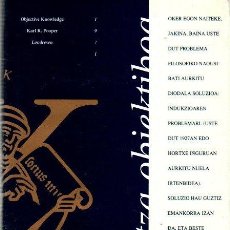 Libros: EZAGUTZA OBJEKTIBOA. IKUSMOLDE EBOLUTIBO BAT - POOPER, KARL R.