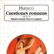 Libros: CUESTIONES ROMANAS - PLUTARCO