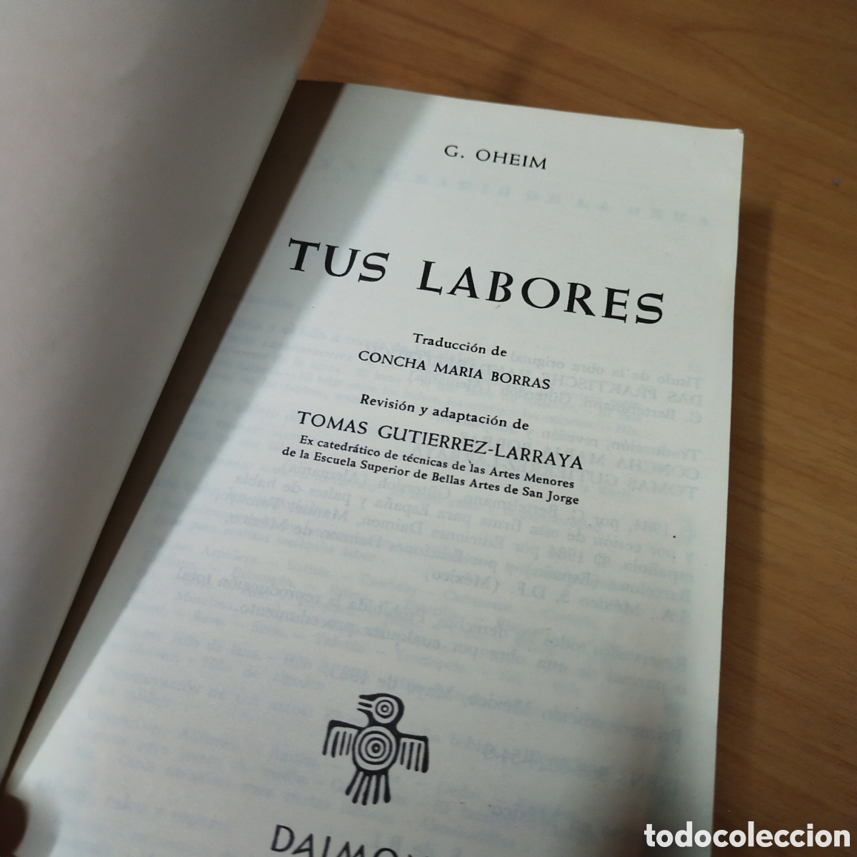 Libros: Tus labores. Oheim. Daimon - Foto 2