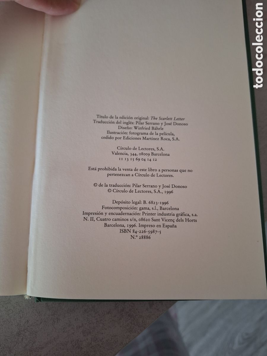 Libros: La letra escarlata NATHANIEL HAWTHORNE - Foto 3