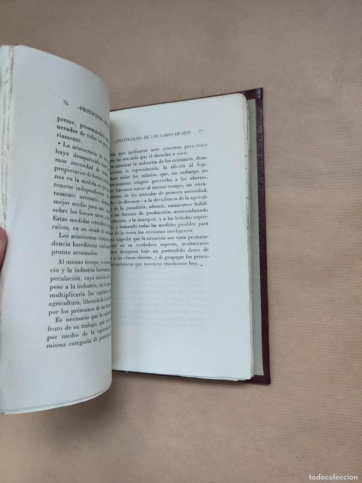 Libros: &rdquo;Protocolos&rdquo;&rdquo; de los Sabios de Si&oacute;n&rdquo;&rdquo; / traducido del franc&eacute;s, precedido de una introducci&oacute;n de Roge - Foto 4