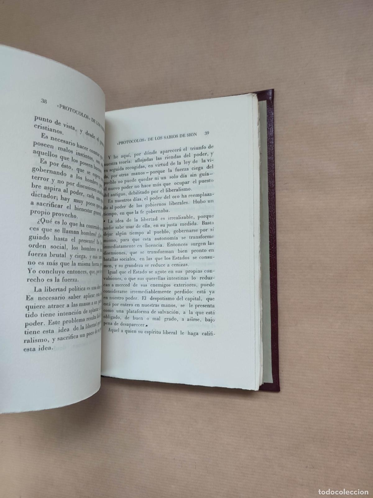 Libros: &rdquo;Protocolos&rdquo;&rdquo; de los Sabios de Si&oacute;n&rdquo;&rdquo; / traducido del franc&eacute;s, precedido de una introducci&oacute;n de Roge - Foto 5