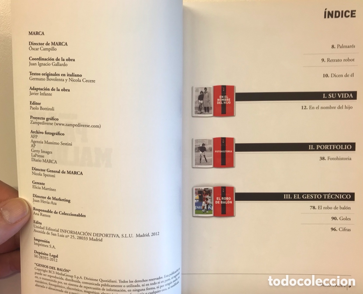 Libros: MALDINI - GENIOS DEL BAL&Oacute;N AL DETALLE n&ordm; 9 - Ediciones Marca 2012 - Foto 4