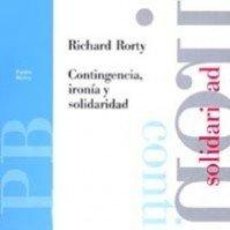 Libros: CONTINGENCIA, IRONÍA Y SOLIDARIDAD (9788475096698)