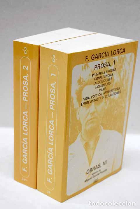 Libros: Obras, 6. Prosa.- Garc&iacute;a Lorca, Federico - Foto 1